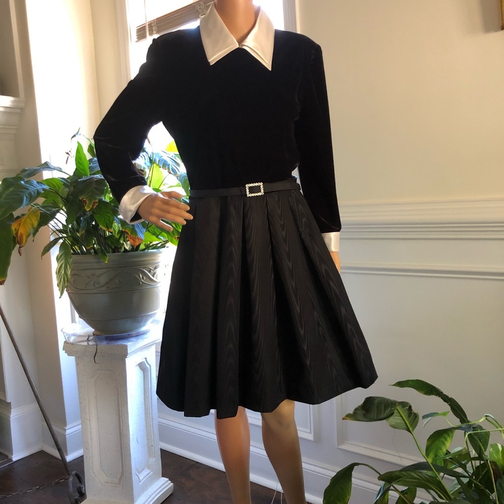 Vintage Tuxedo Velvet Dress